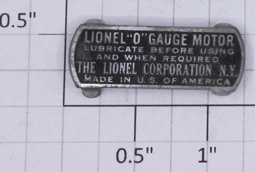 Lionel 616M-13 O Gauge Collector Nameplate