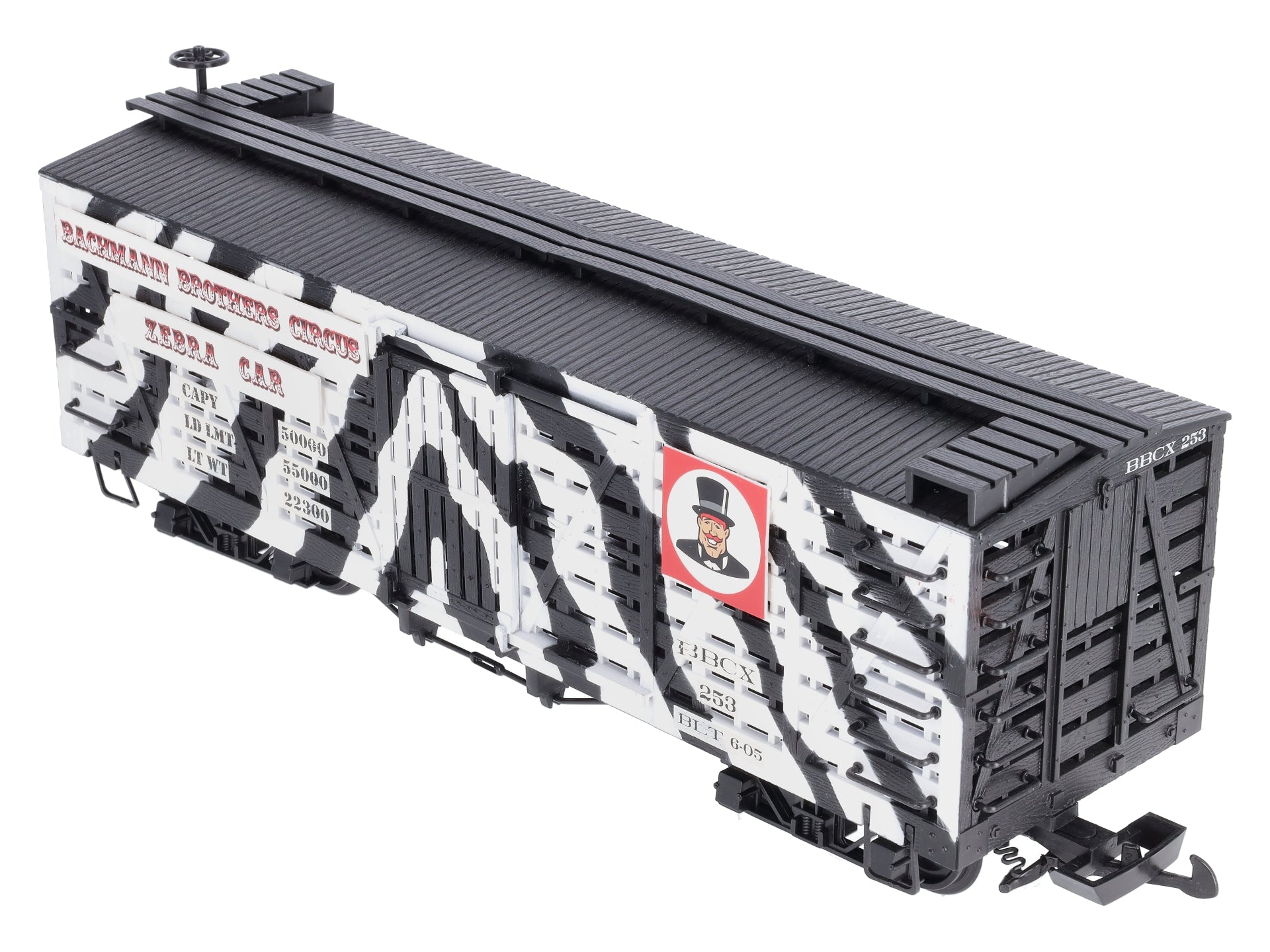 Bachmann 98384 G Scale Circus Bachmann Brothers Zebra Stock Car