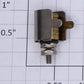 Ives 3251-1 Standard Gauge Nickel Tapered Strap Type Headlight Lamp Socket