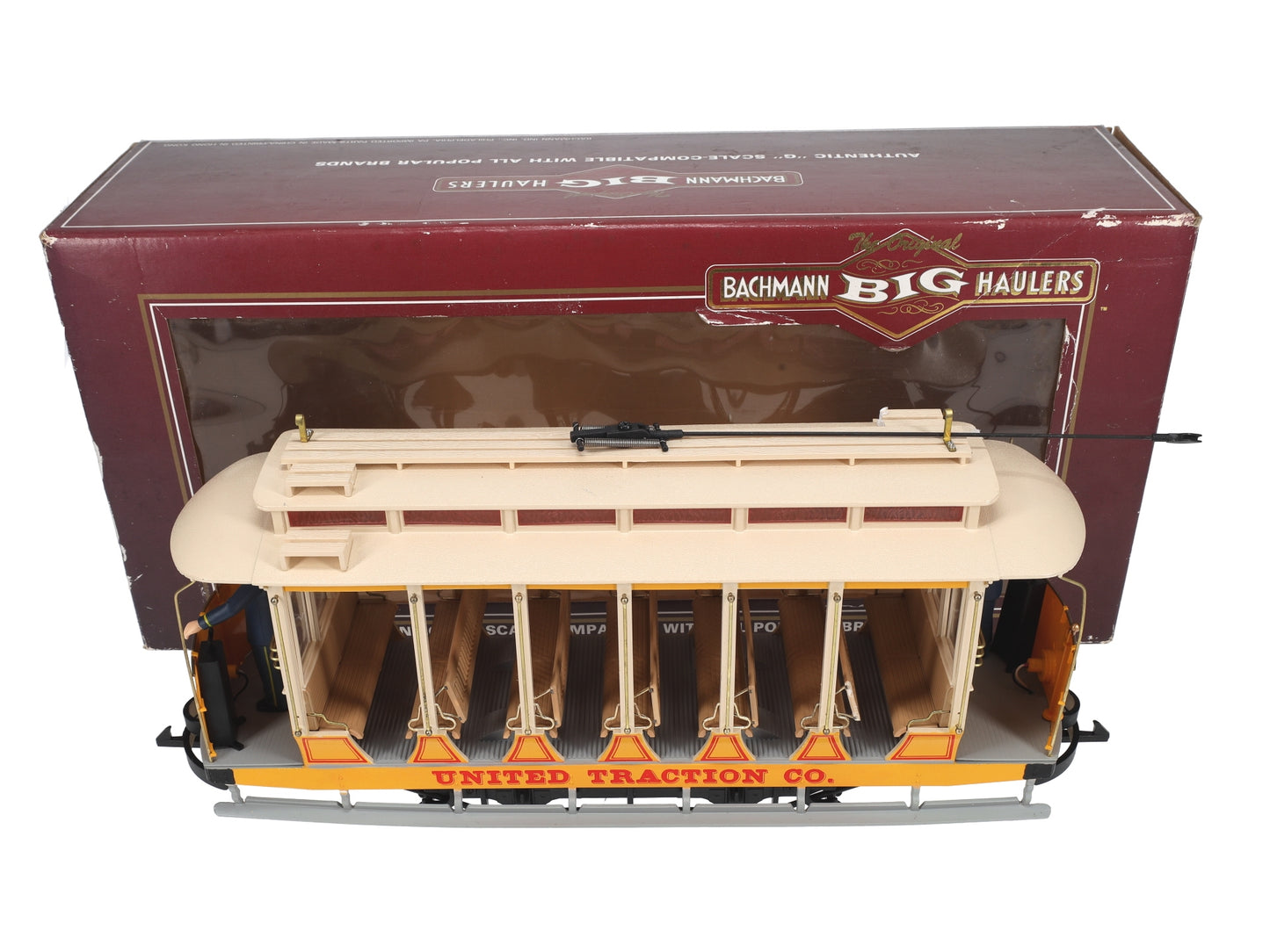 Bachmann 93938 G Scale United Traction Co Motorized Open Street Car