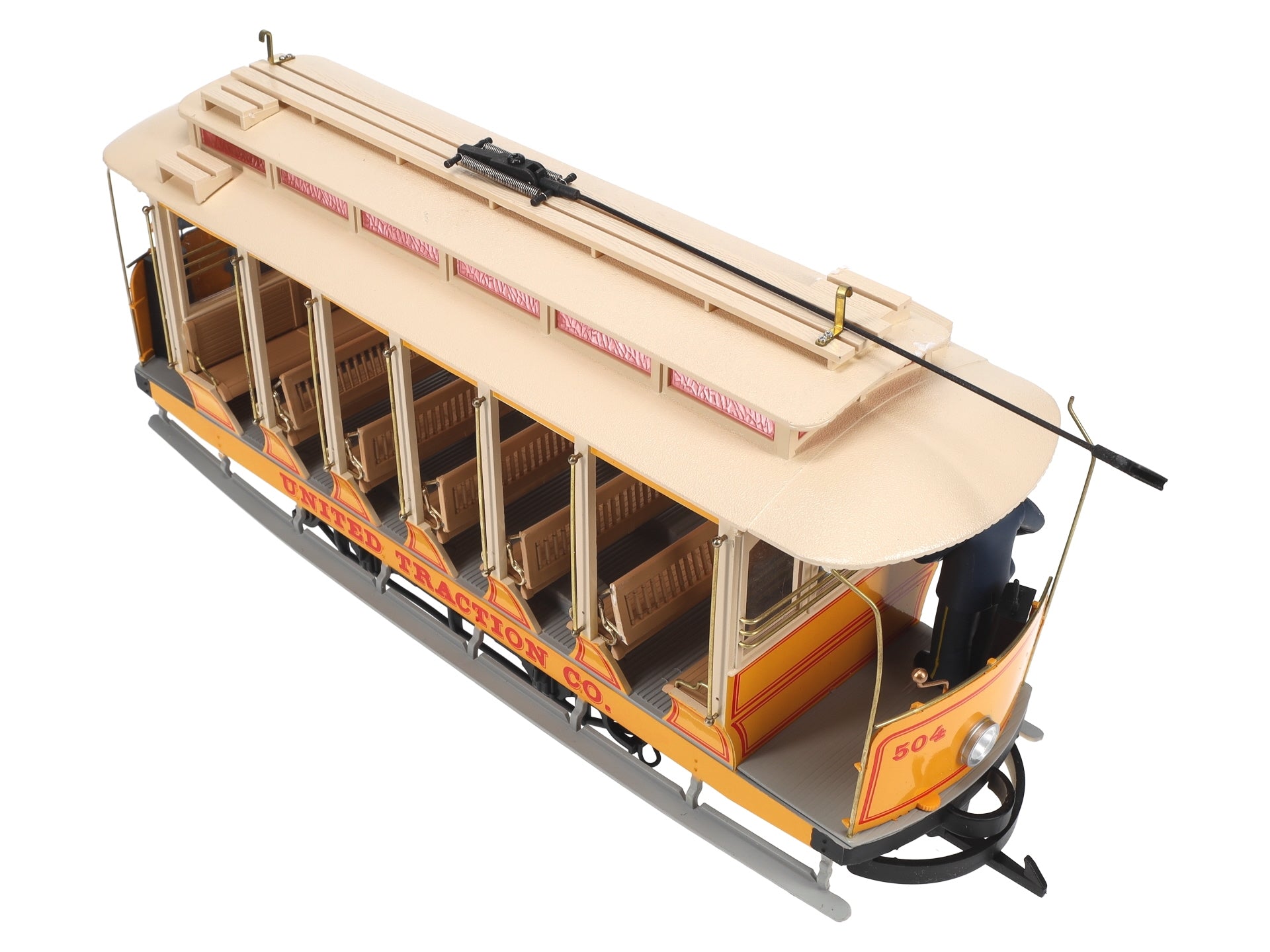 Bachmann 93938 G Scale United Traction Co Motorized Open Street Car