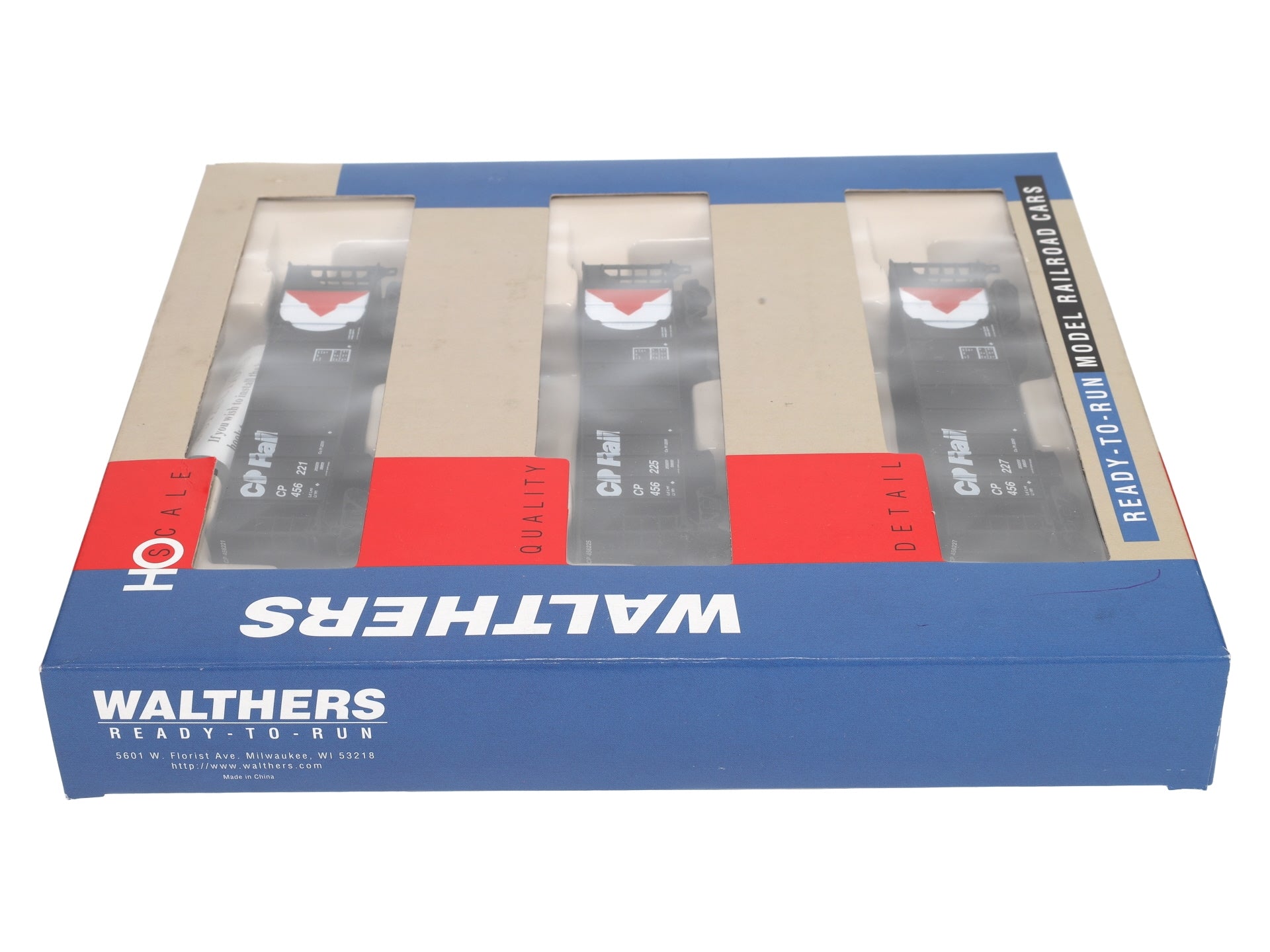 Walthers 932-34212 HO Scale CP Rail Hopper Cars (Set of 3) LN/Box