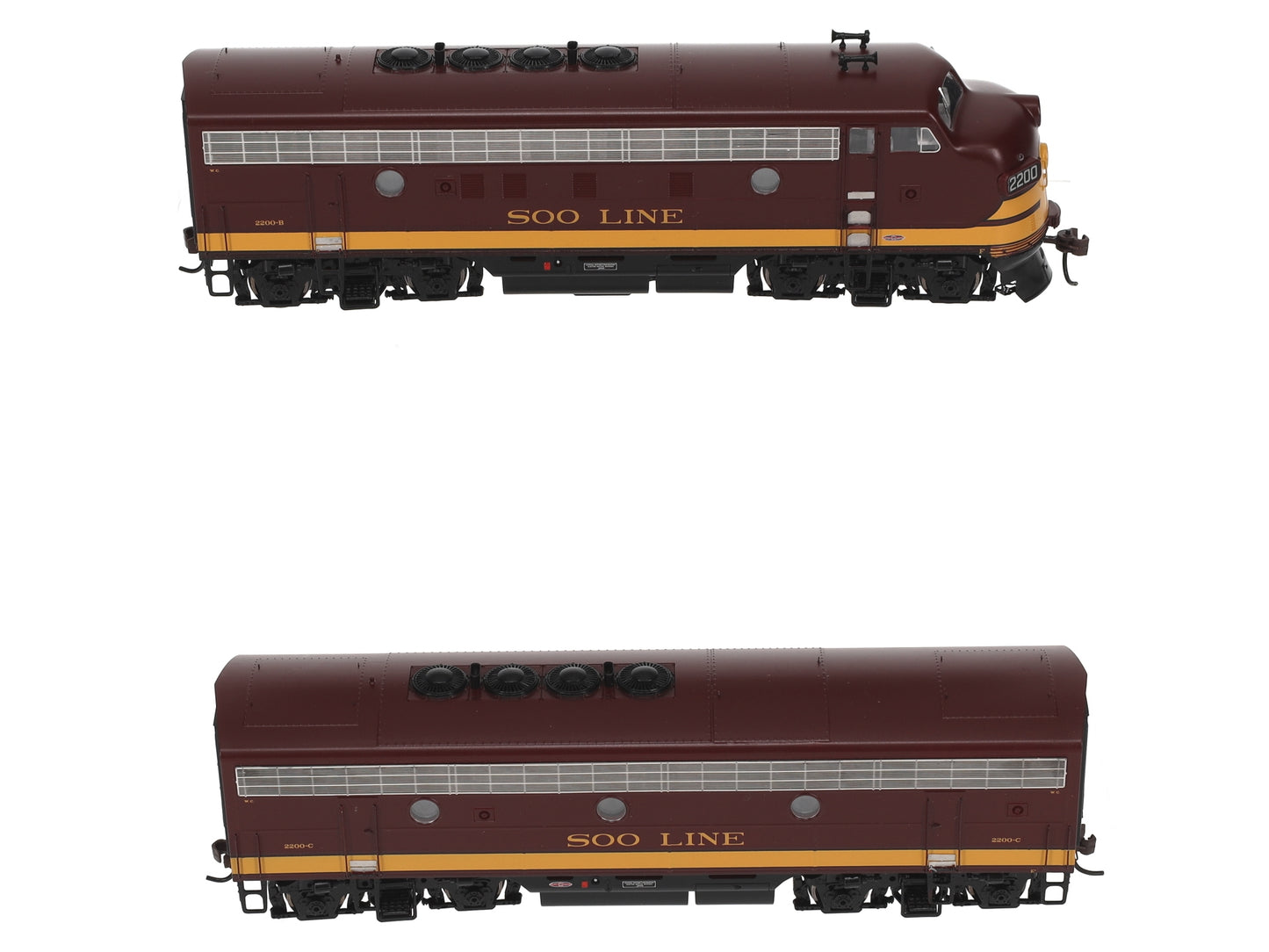 Athearn G2524 HO Scale Soo Line F3AB Diesel Locomotive #2200C & #2200B LN/Box