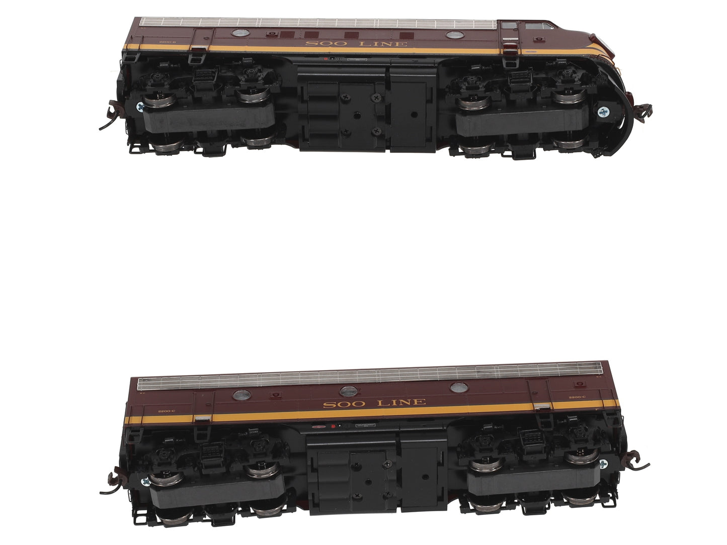 Athearn G2524 HO Scale Soo Line F3AB Diesel Locomotive Set #2200B & 2200C LN/Box