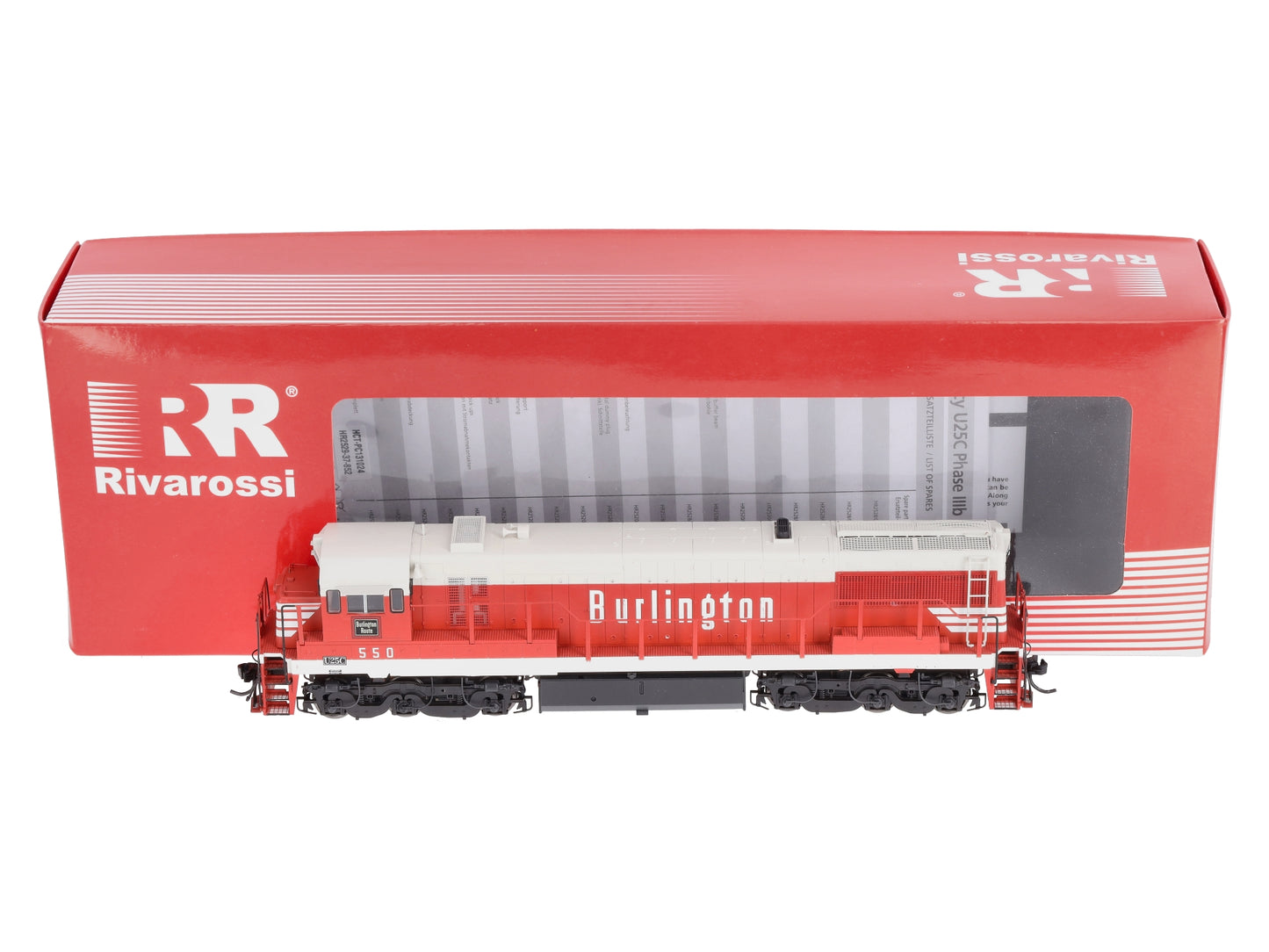 Rivarossi HR2529 HO Chicago, Burlington & Quincy GE U25C w/ Sound & DCC #550