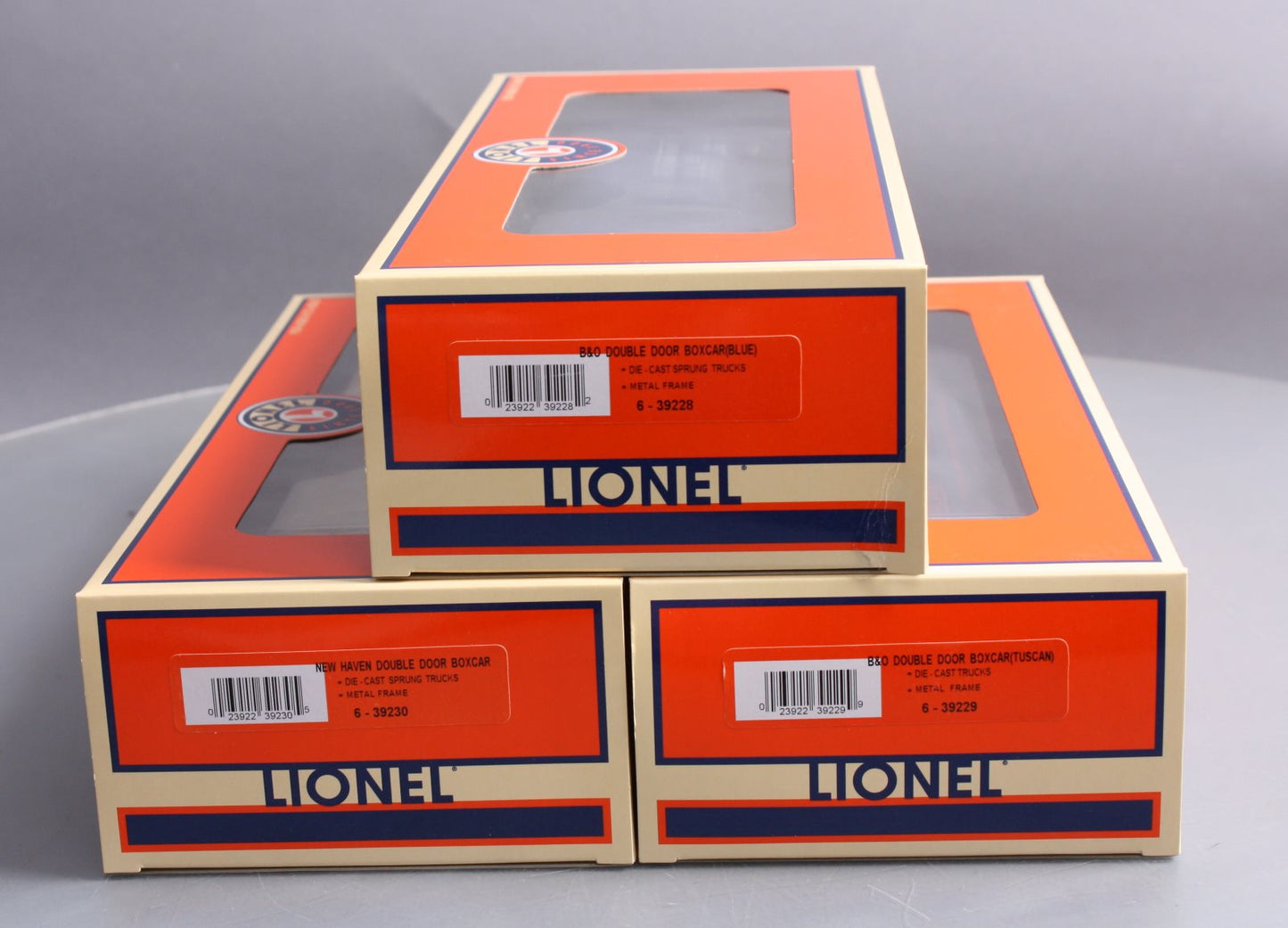 Lionel 6-39227 O Gauge B&O 6468 Double Door Automobile Boxcar (Set of 3) LN/Box