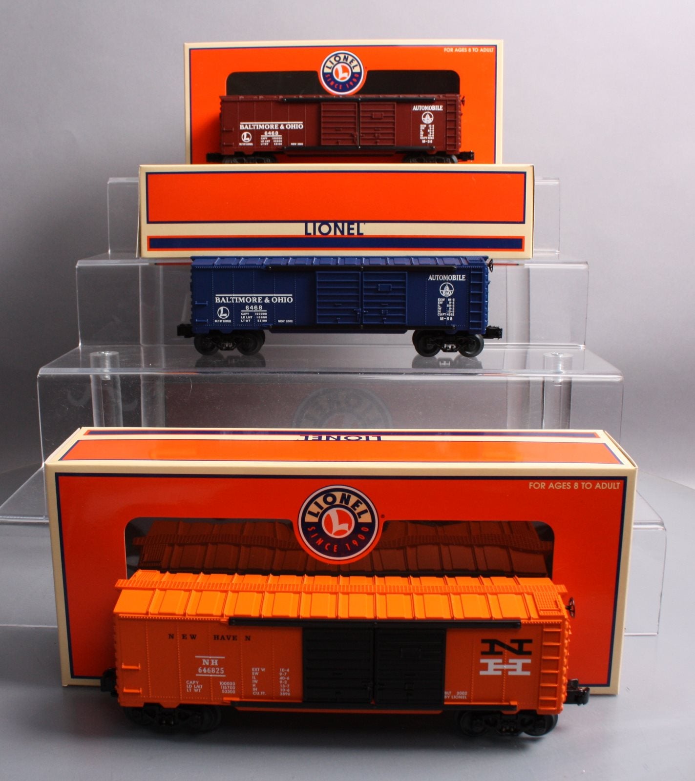 Lionel 6-39227 O Gauge B&O 6468 Double Door Automobile Boxcar (Set of 3) LN/Box