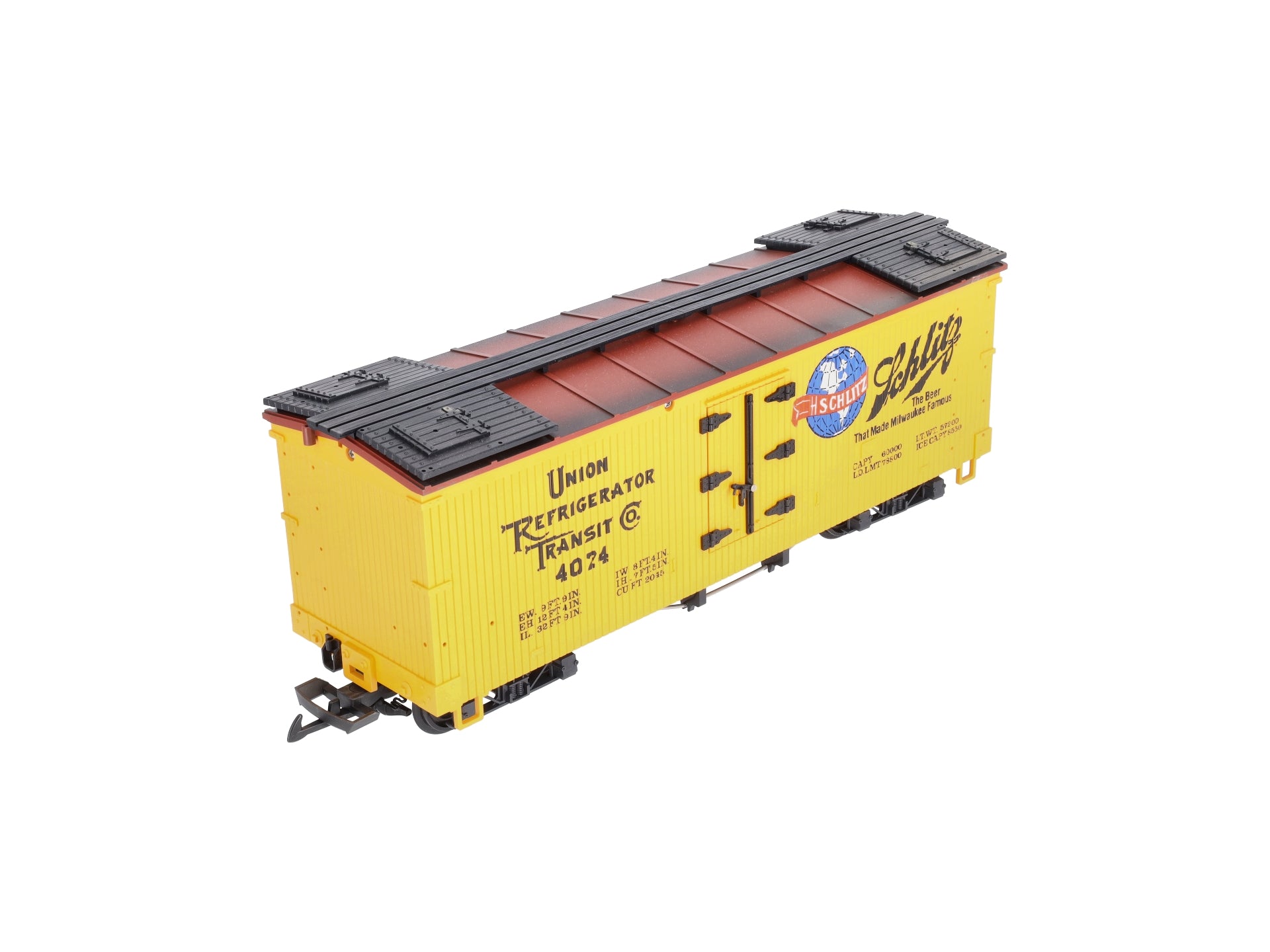 LGB 4074-Z02 G Scale Union Refrigerator / Schlitz Reefer Car EX/Box