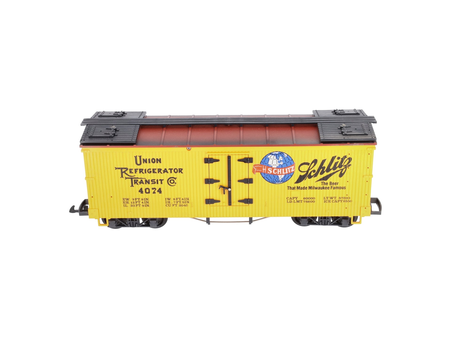 LGB 4074-Z02 G Scale Union Refrigerator / Schlitz Reefer Car EX/Box