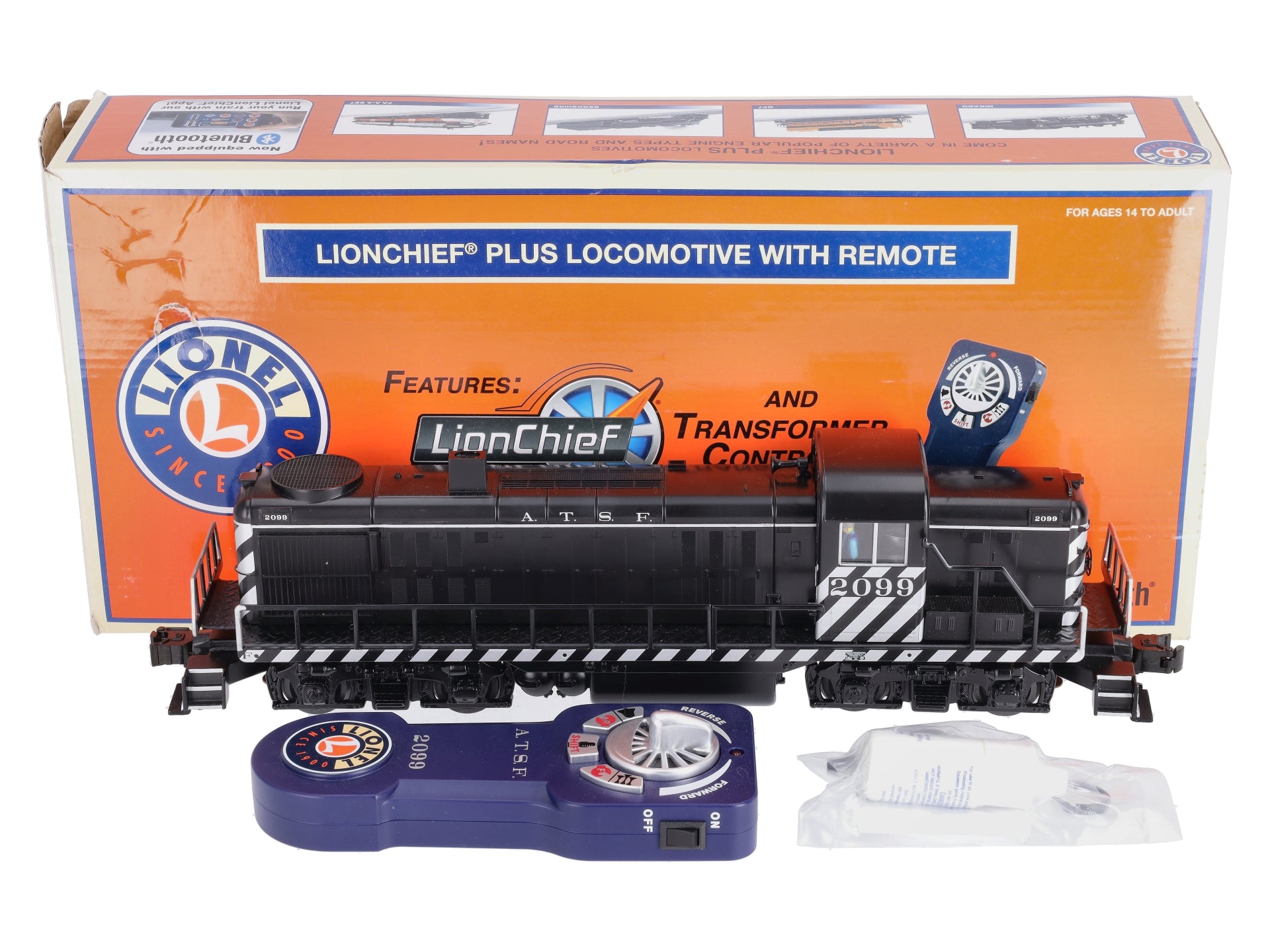 Lionel 6-84697 O Santa Fe LionChief Plus RS3 Diesel Locomotive w/Bluetooth #2099