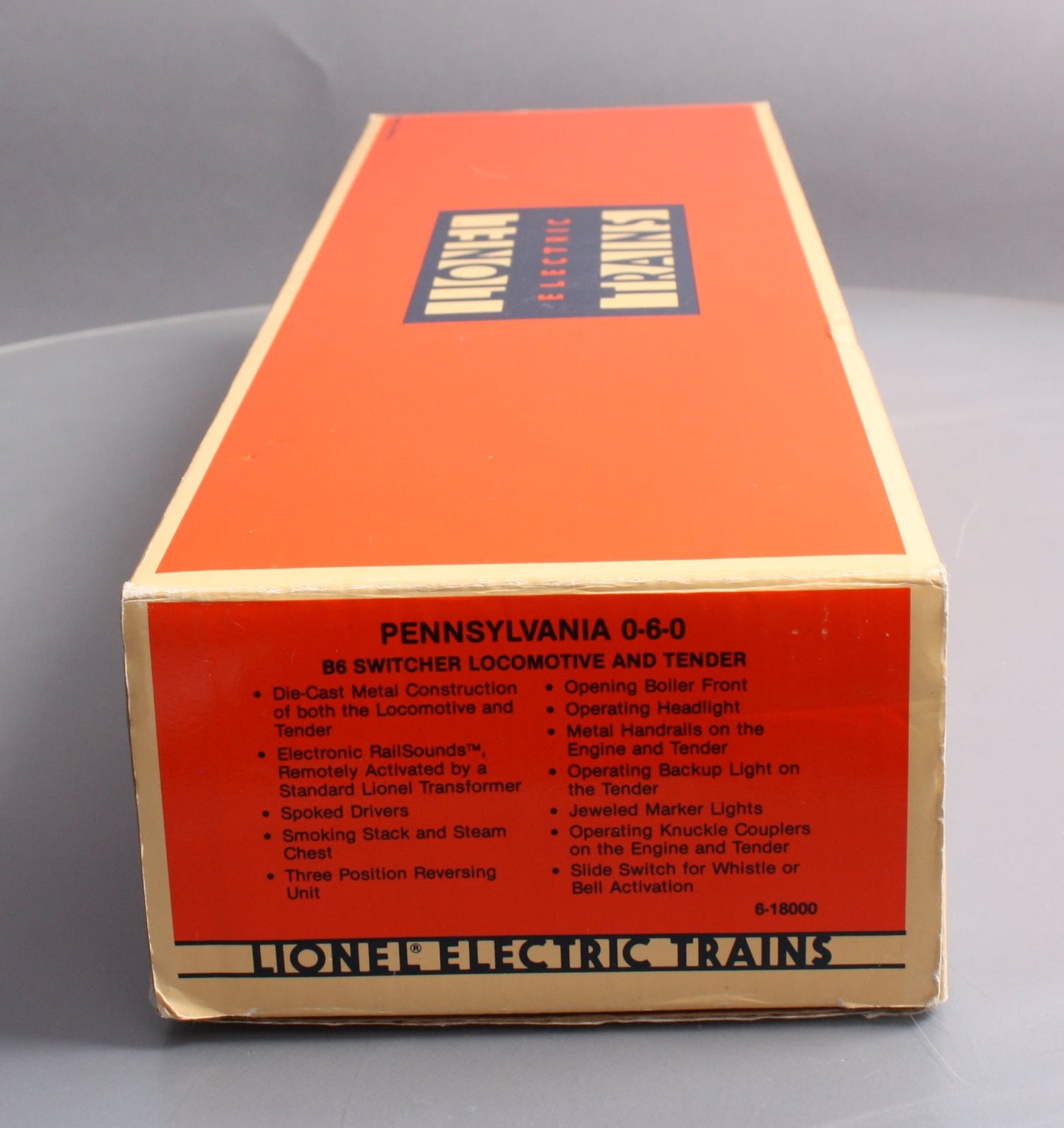 Lionel 6-18000 O Gauge Pennsylvania 0-6-0 B6 Switcher Locomotive & Tender #8977 EX/Box