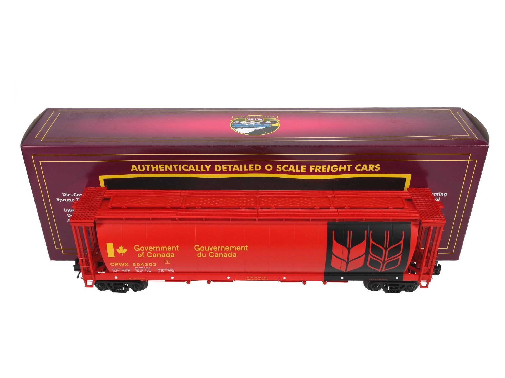 MTH 20-97922 O Canadian Wheat 100-Ton Covered Hopper Car #604302 LN/Box