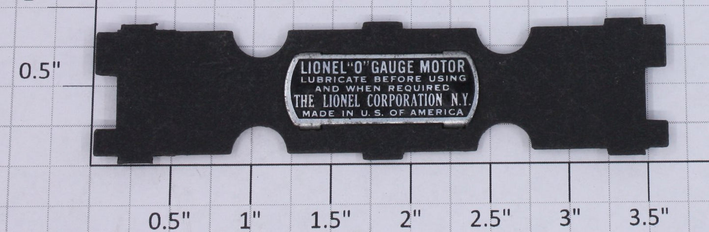 Lionel 616M-14 Fiber Plate Collector Assembly w Contact Spring & Nameplate