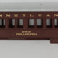 Lionel 9508-3 Pennsylvania RR City of Philadelphia Passenger Car Shell