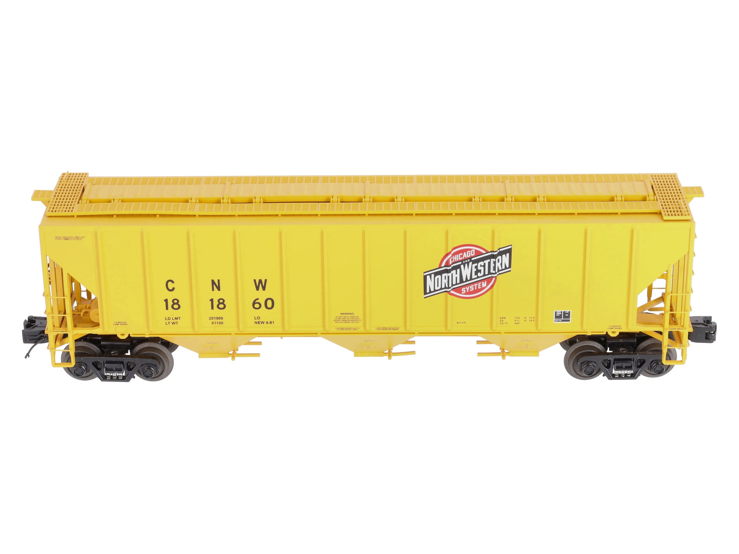 MTH 20-97196 O Gauge C&NW Ps-2CD High-Sided Hopper LN/Box