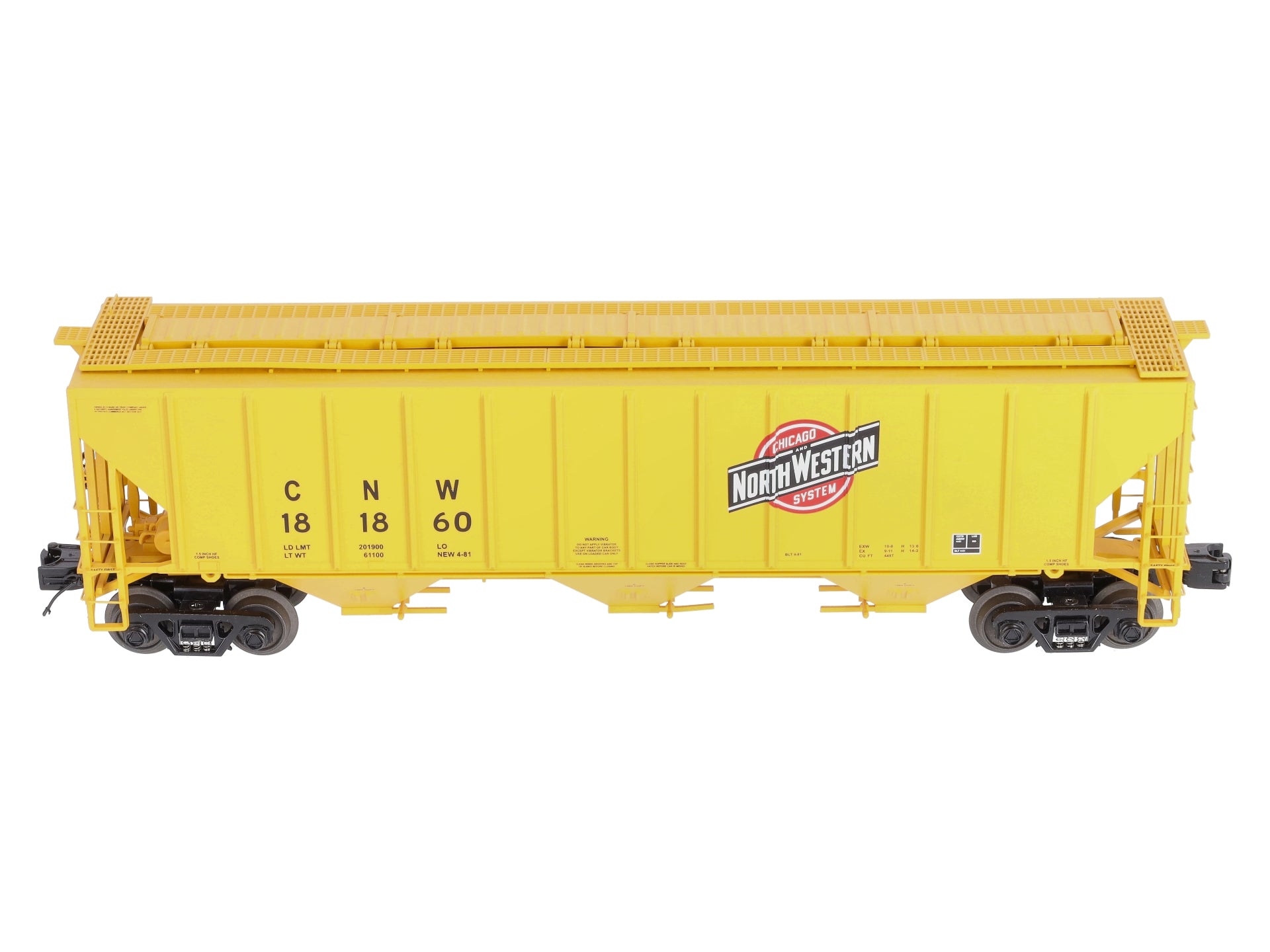 MTH 20-97196 O Gauge C&NW Ps-2CD High-Sided Hopper LN/Box