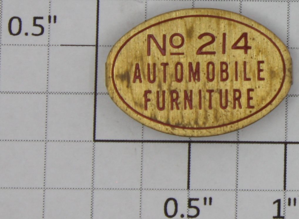 Lionel 214-19 Brass Automotive Furniture Nameplate
