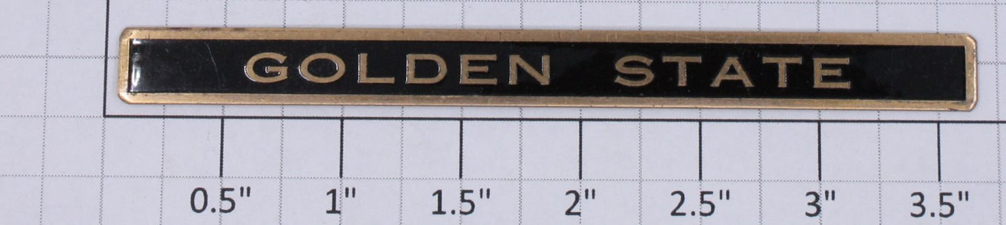Lionel 101-1 Golden State Black and Gold Name Plate
