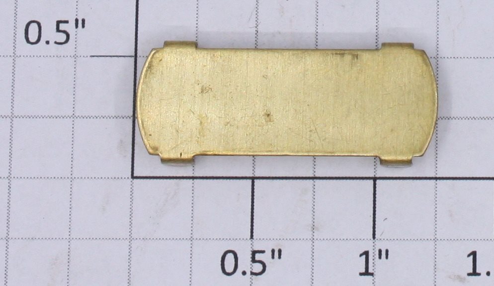 Lionel 616M-1 O Gauge Blank Brass Name Plate for Collector Assembly