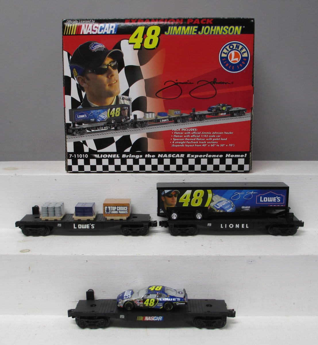 Lionel 7-11010 O Gauge Jimmie Johnson Expansion Pack NIB