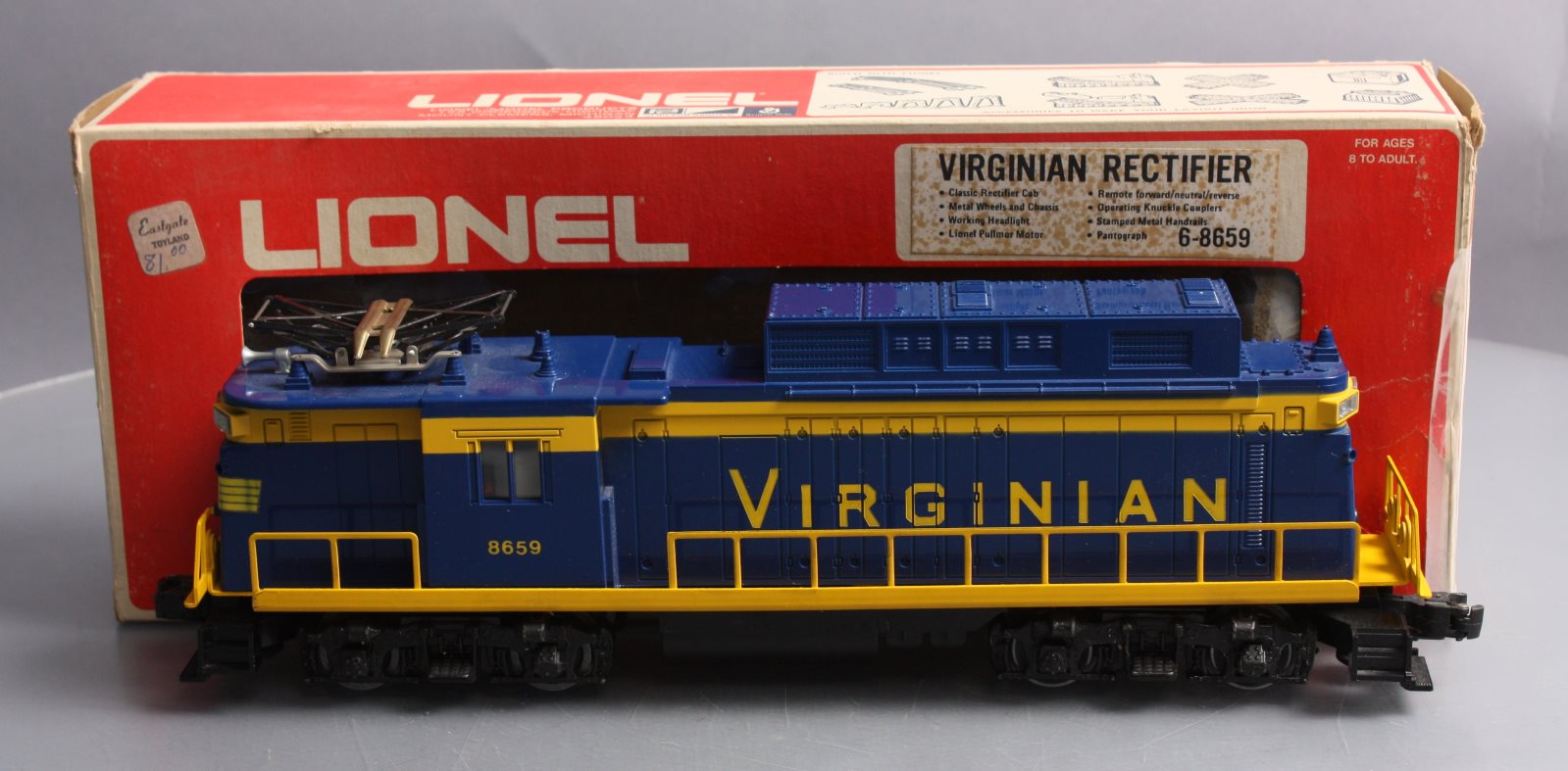 Lionel 6-8659 O Gauge Virginian Rectifier Electric Locomotive EX/Box
