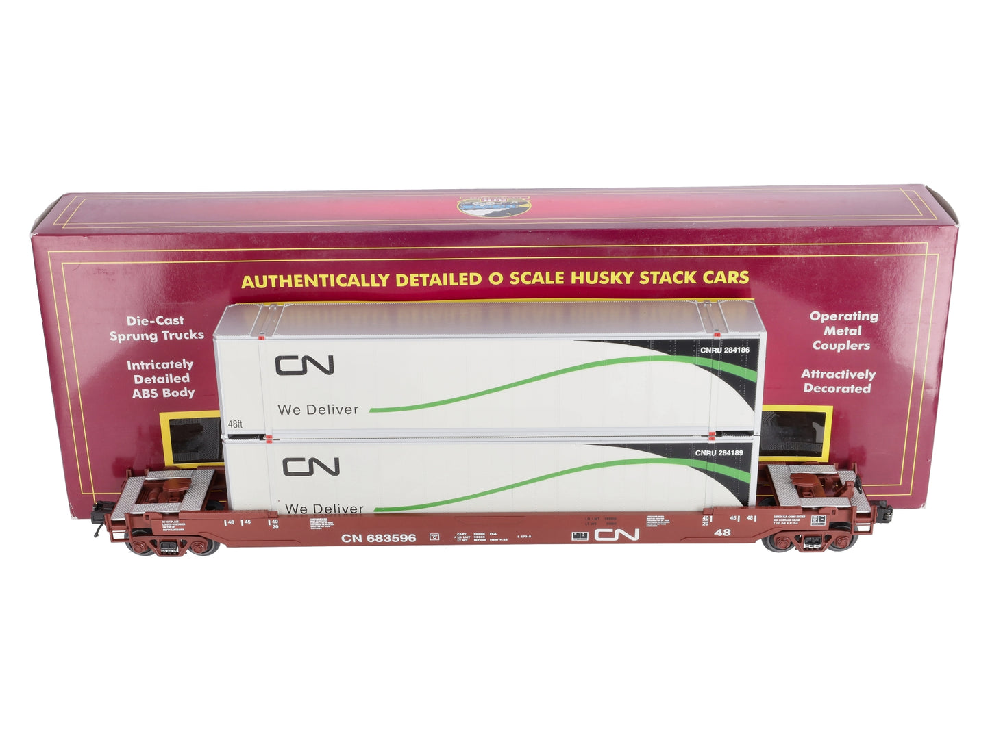 MTH 20-95392 O Canadian National Husky Stack Car #683593