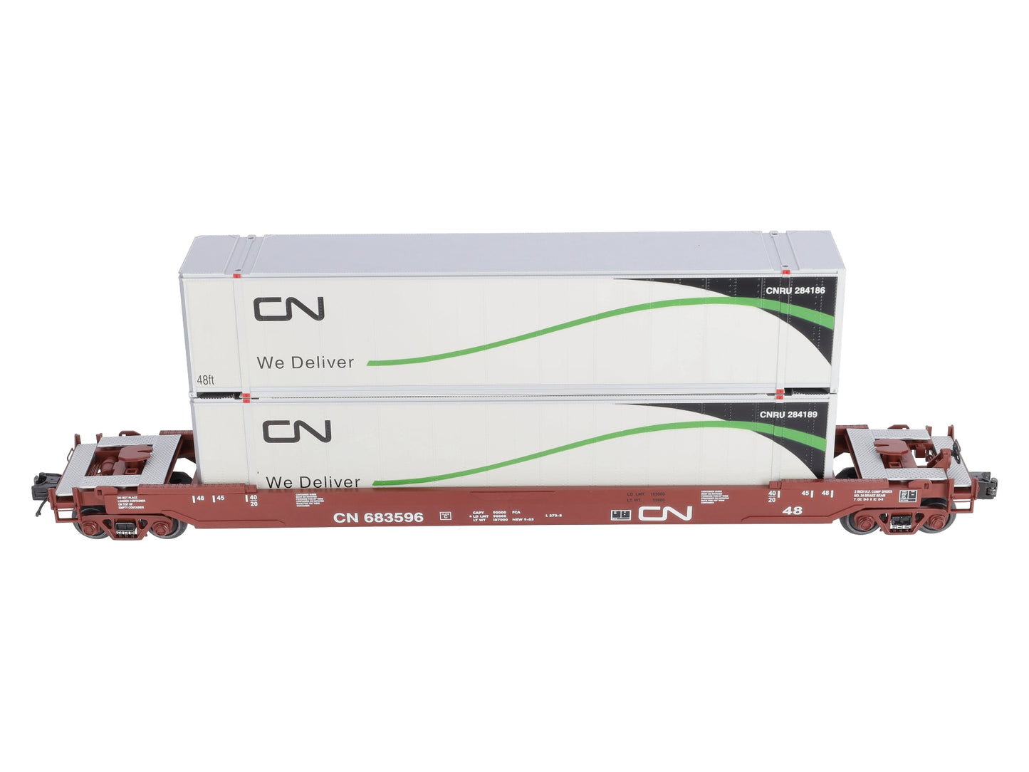 MTH 20-95392 O Canadian National Husky Stack Car #683593