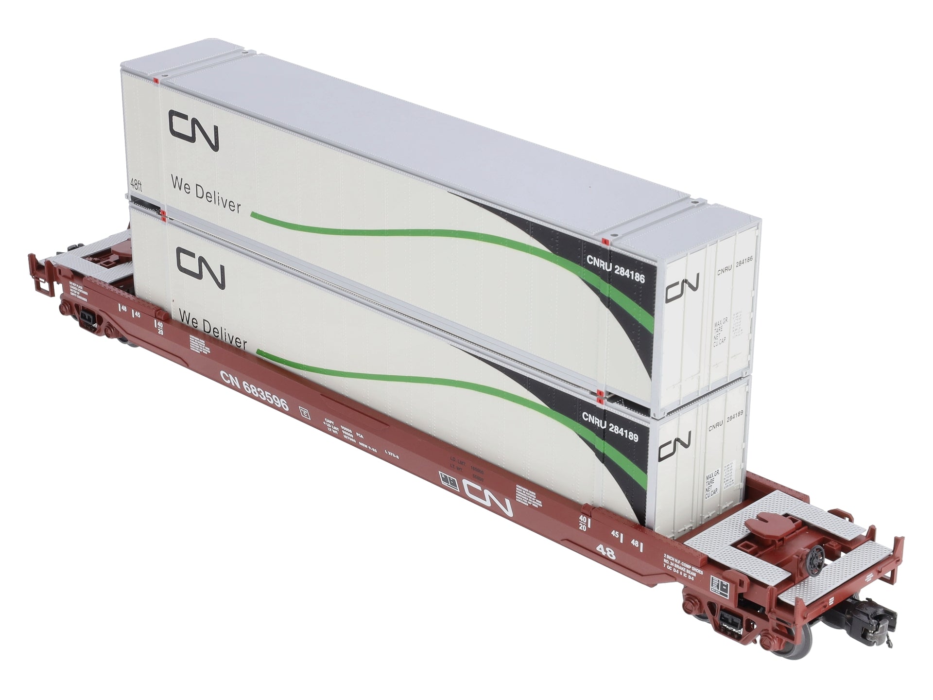 MTH 20-95392 O Canadian National Husky Stack Car #683593