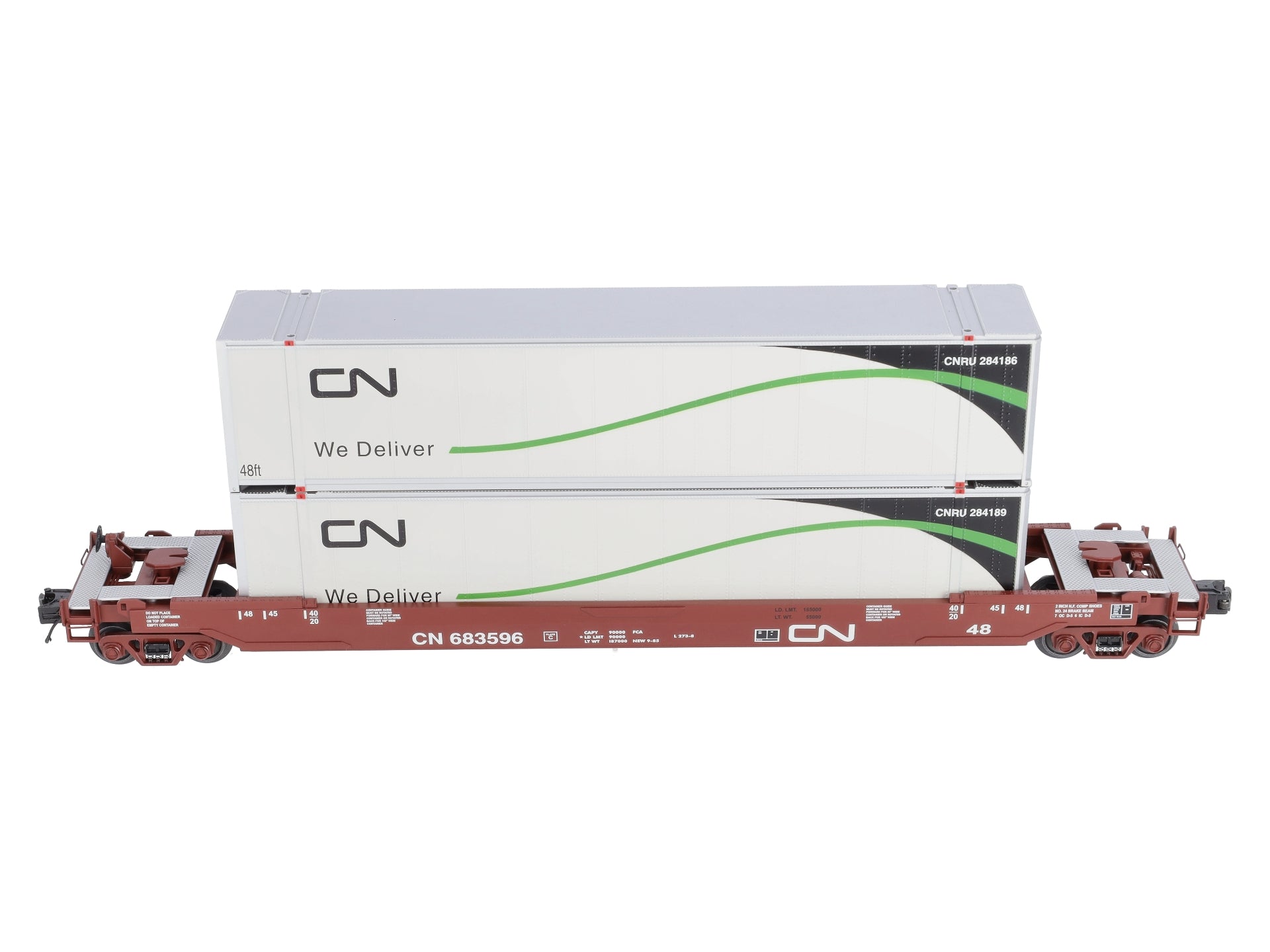 MTH 20-95392 O Canadian National Husky Stack Car #683593