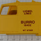 Lionel 18402-1 "Lionel Lines" Burro #18402 Yellow Crane Cab