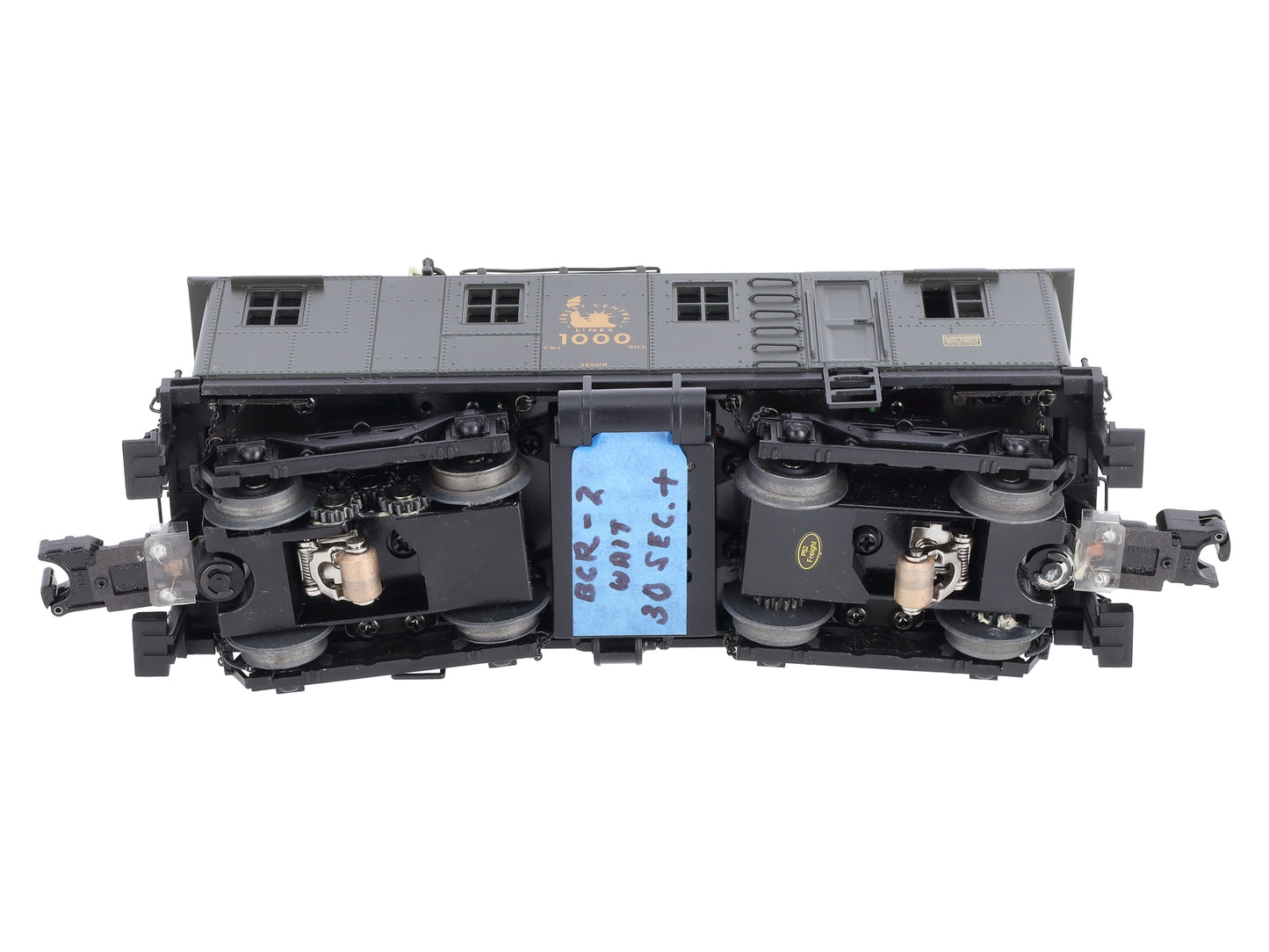 MTH 20-5592-1 O Gauge Jersey Central GE I/R Box Cab Diesel Engine #1000 w/PS2.0
