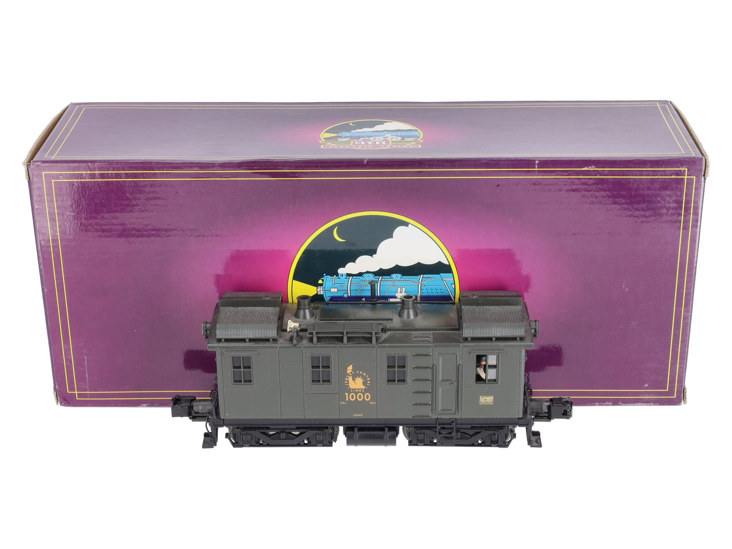 MTH 20-5592-1 O Gauge Jersey Central GE I/R Box Cab Diesel Engine #1000 w/PS2.0