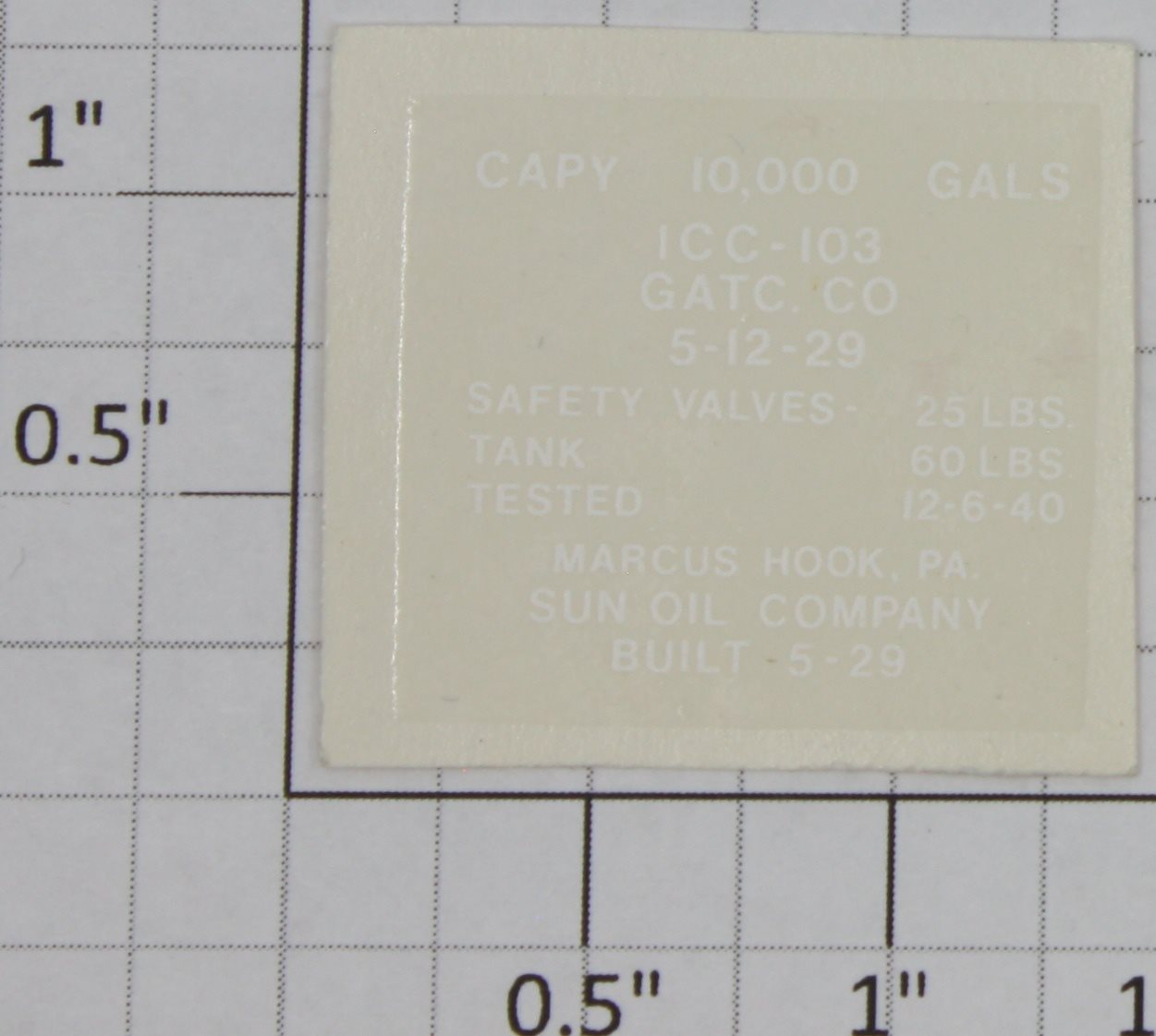 Lionel 6555-4 Sunx Decal