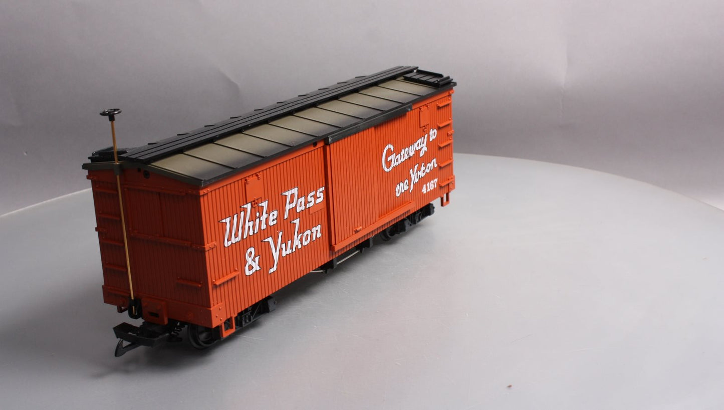 LGB 4167 G Scale White Pass & Yukon Wood Boxcar LN/Box