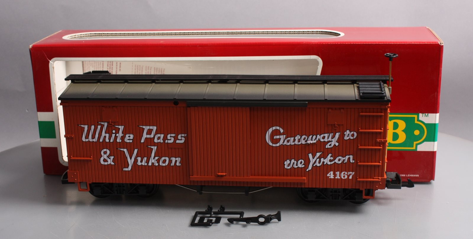 LGB 4167 G Scale White Pass & Yukon Wood Boxcar LN/Box