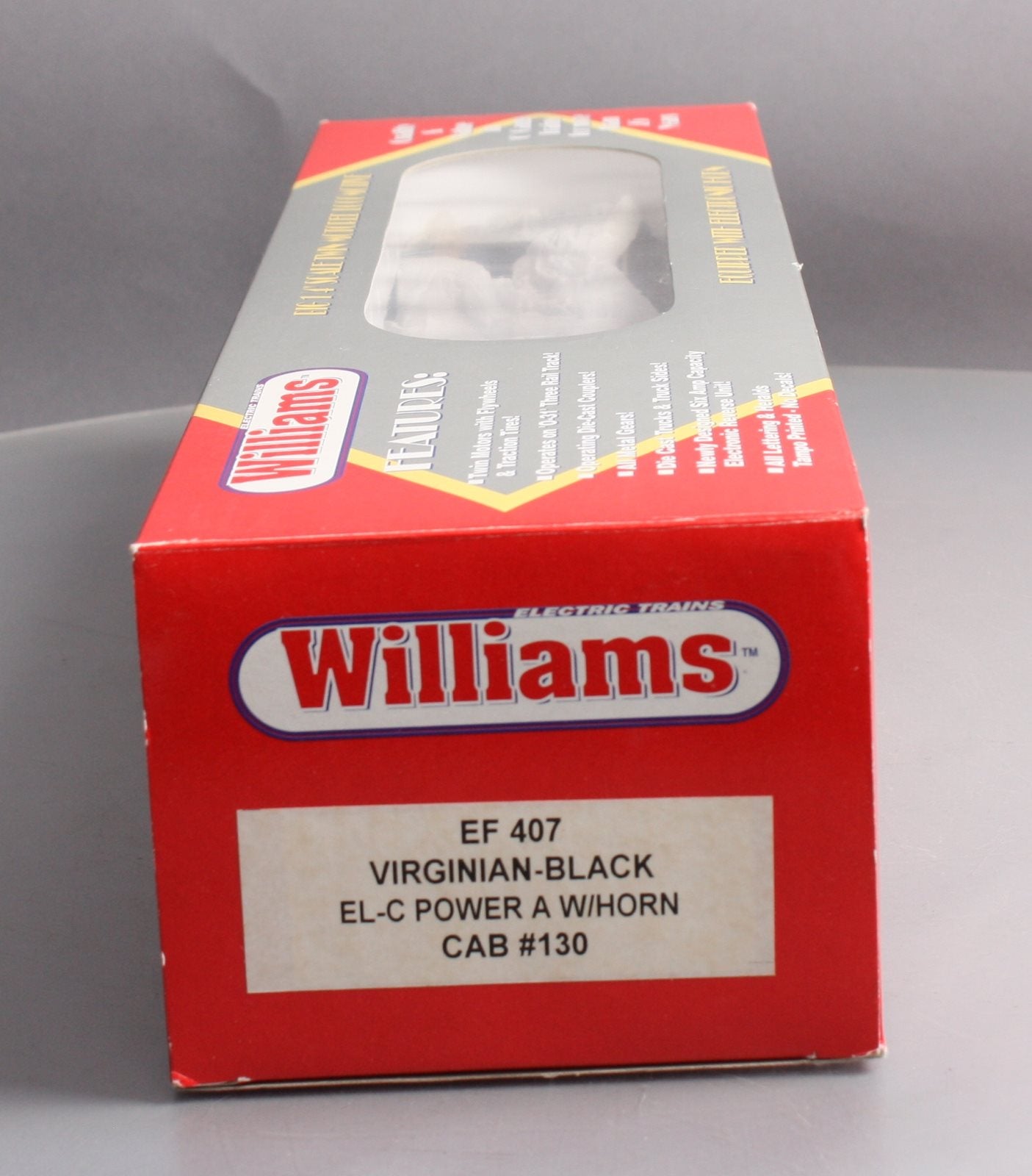 Williams EF407 Virginian Black EL-C Power A Electric Engie #130 with Horn LN/Box