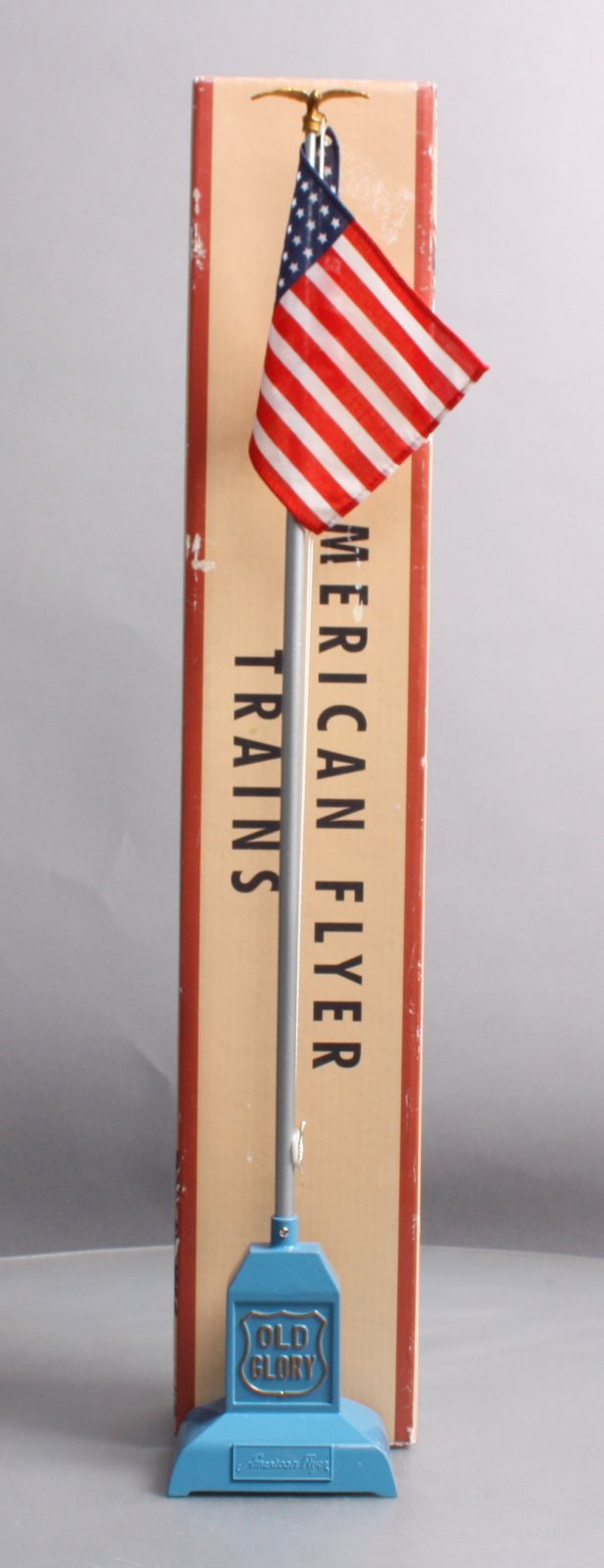 MTH 11-90078 O American Flyer Old Glory Flag Pole & Base w/ American Flag #2050 LN/Box