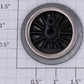 Lionel 249E-21 Black Geared Wheel with  Nickel Rim with Eccentric Stud
