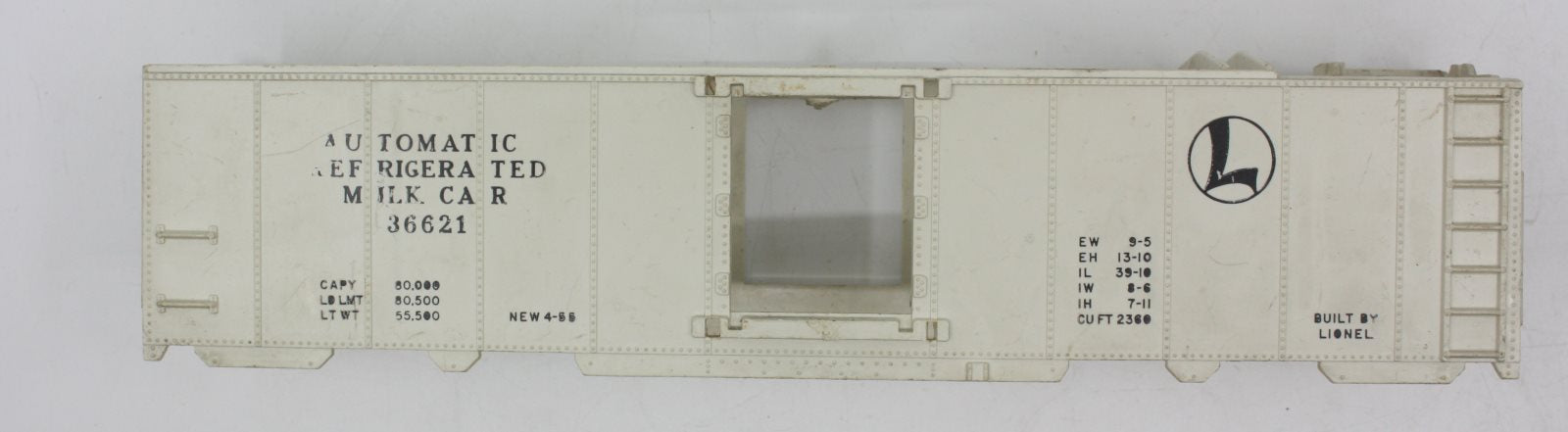 Lionel 620-7783-002 #36621 Automatic Milk Car Shell