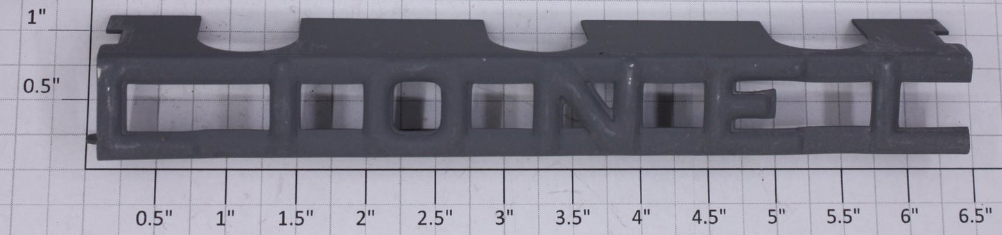 Lionel 840-18 Unpainted "Lionel" Powerhouse Smoke Stack Sign Front