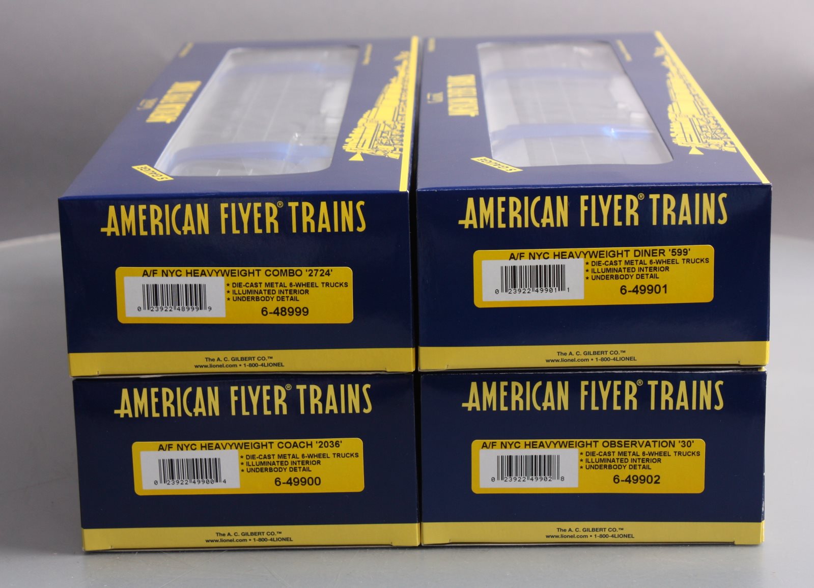 American Flyer 6-48990 S New York Central Heavyweight Passenger Cars (Set of 4) LN/Box