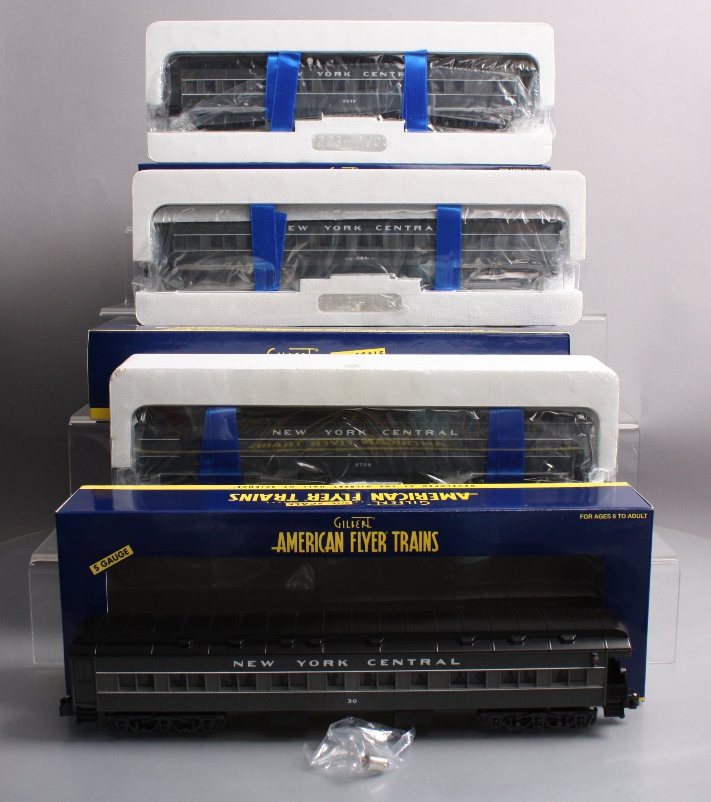 American Flyer 6-48990 S New York Central Heavyweight Passenger Cars (Set of 4) LN/Box