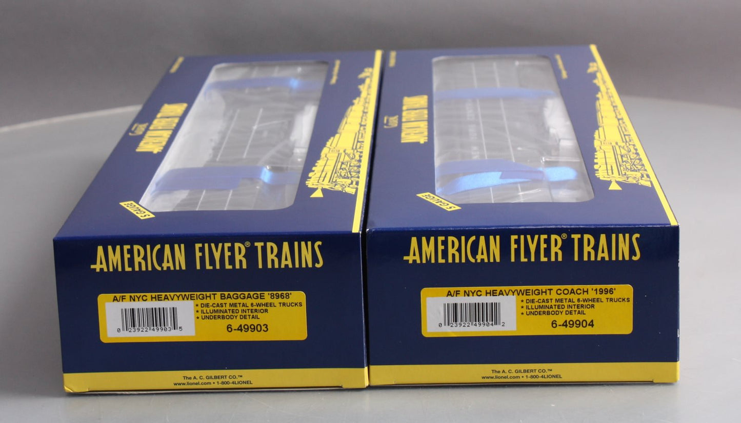 American Flyer 6-48991 S New York Central Heavyweight Passenger Car (Set of 2) NIB