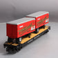 MTH 20-95126 Narragansett Ale Flat Car #17236 with 2 PUP Trailers