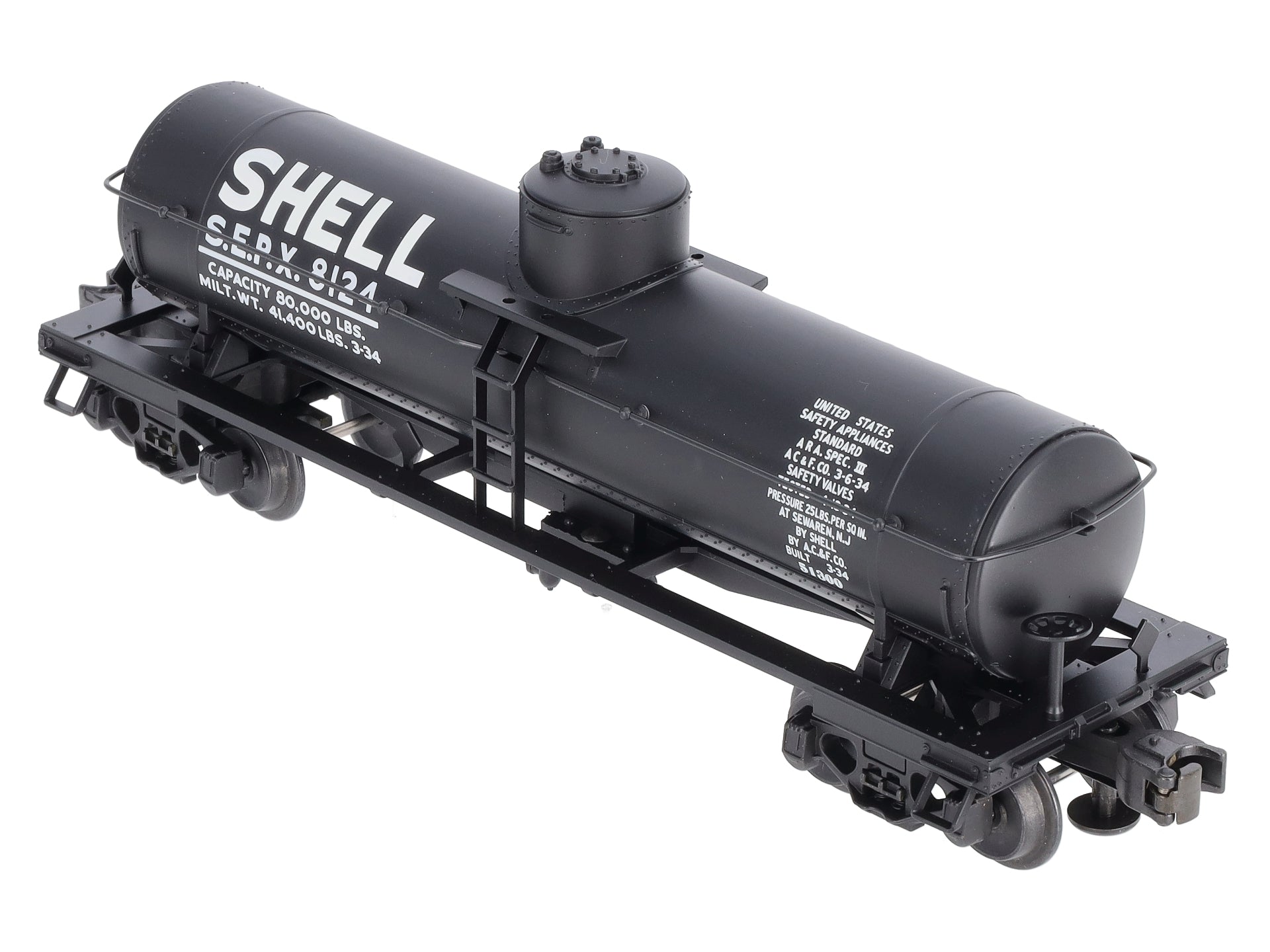 Lionel 6-51300 O Gauge Shell Semi-Scale Single Dome Tank Car #8124 LN/Box