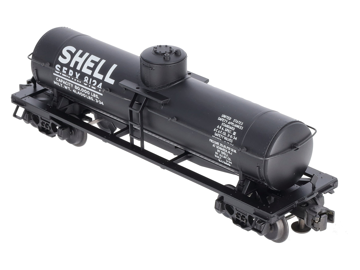 Lionel 6-51300 O Gauge Shell Semi-Scale Single Dome Tank Car #8124 LN/Box