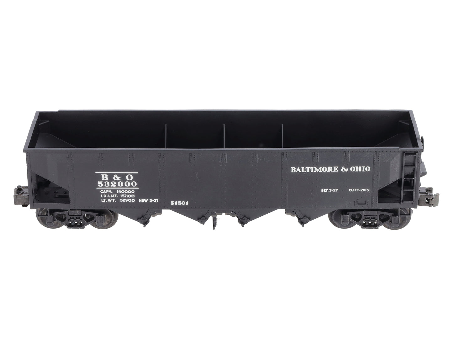 Lionel 6-51501 O Gauge Baltimore & Ohio Semi-Scale Die-Cast Hopper Car #532000 LN/Box