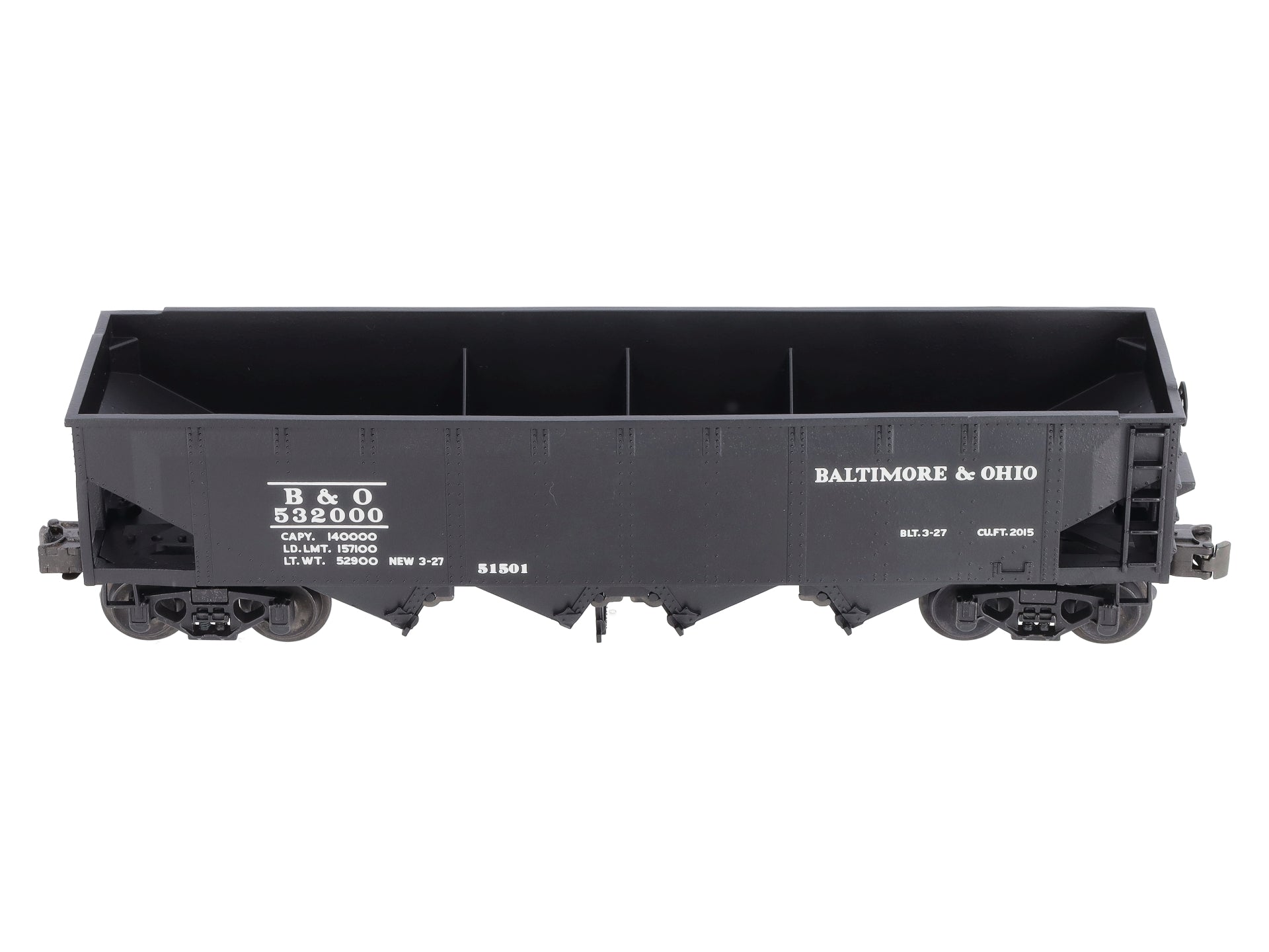 Lionel 6-51501 O Gauge Baltimore & Ohio Semi-Scale Die-Cast Hopper Car #532000 LN/Box