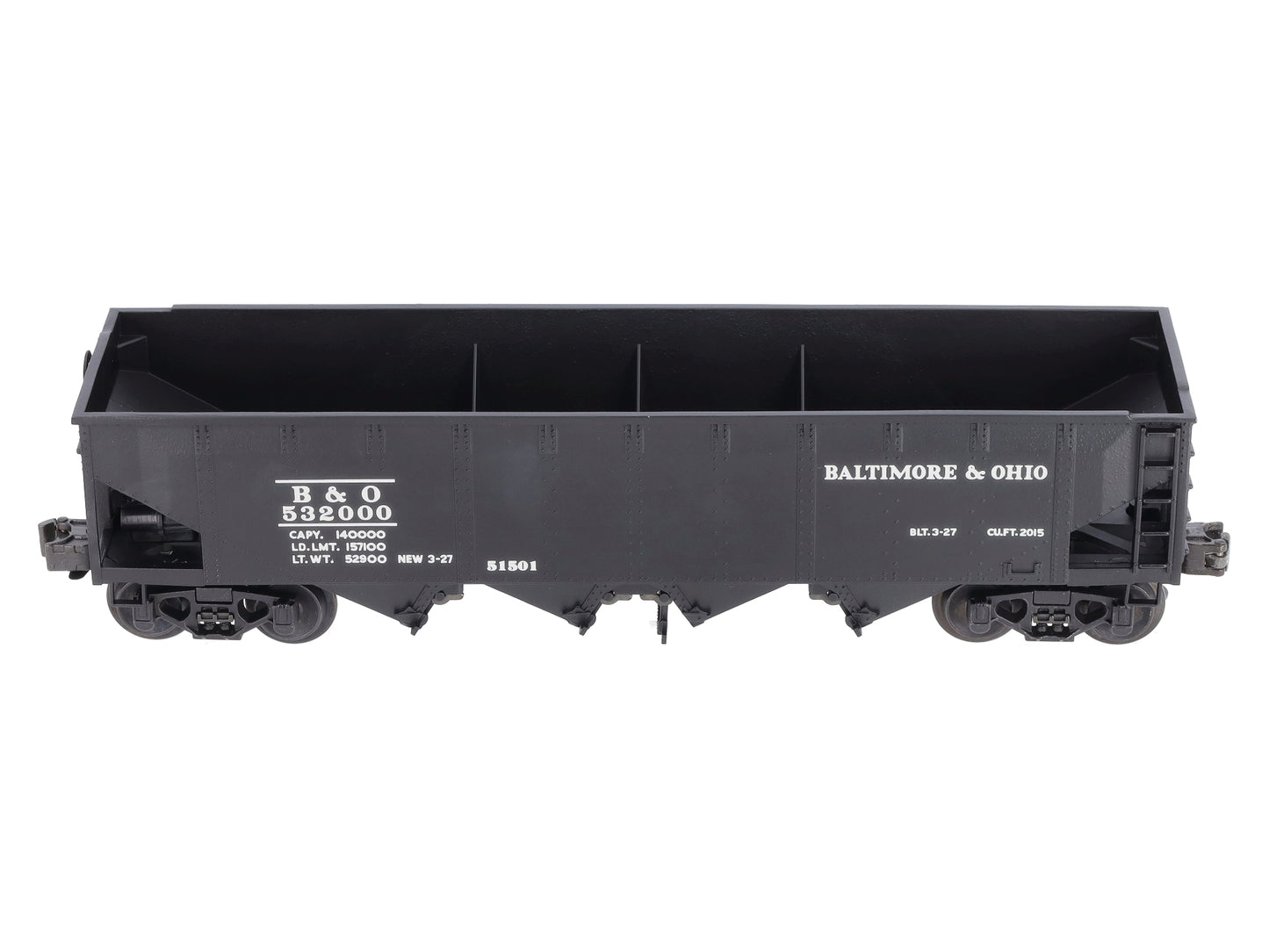 Lionel 6-51501 O Gauge Baltimore & Ohio Semi-Scale Die-Cast Hopper Car #532000 LN/Box