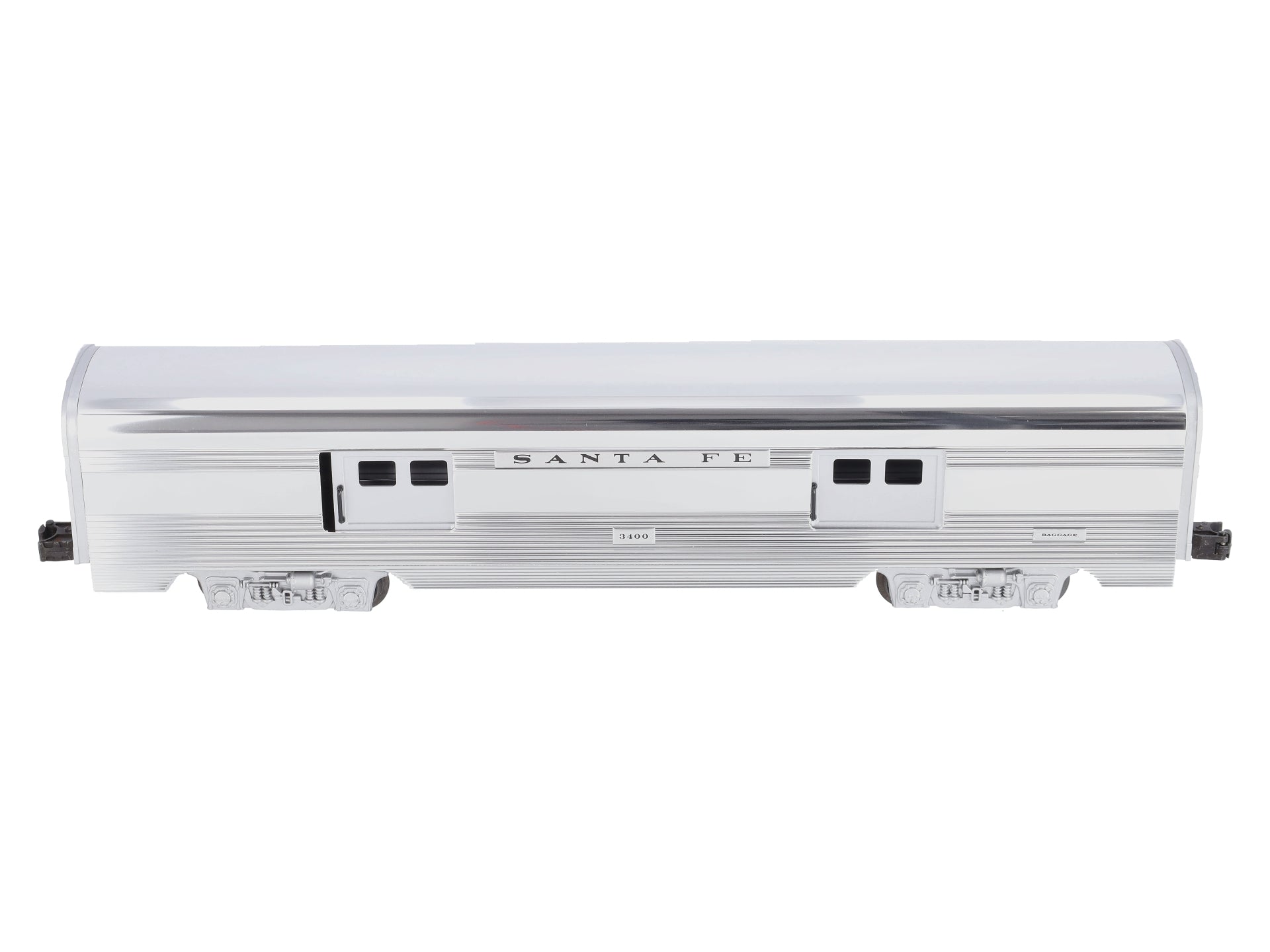 Lionel 6-19109 O Gauge Santa Fe Aluminum Baggage Car #3400 LN/Box